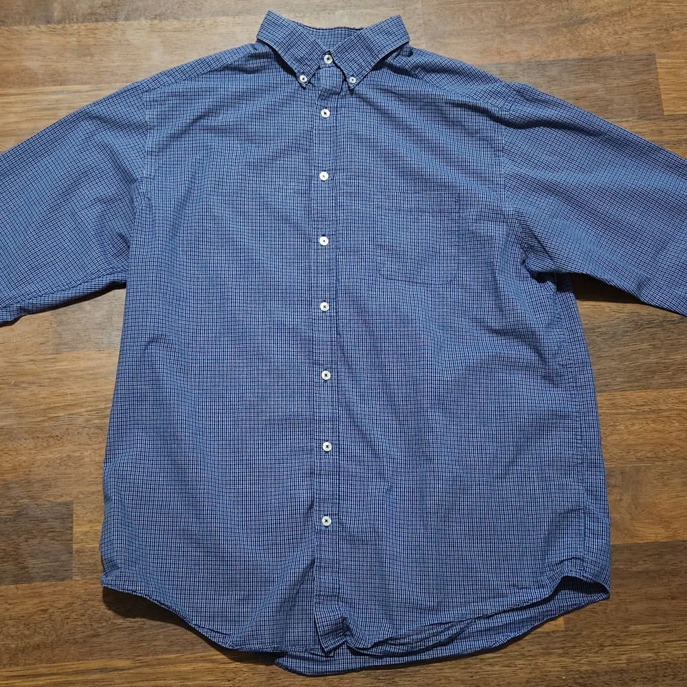 ROUNDTREE &YORKE mens big And tall dress shirt SIZE XLT COLOR BLUE LXL29
